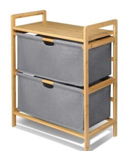 NKX 2 Tier Portable Children Cloth Storage Cabinet wardrobe