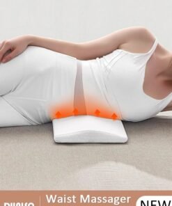 DUNISO Electric Waist Massager Lumbar Spine Traction Device Back Heating Vibration Massage Pillow Air Compression Lumbar Support Stretcher Spinal Pain Relieve for Bed, Office Chairs, Car Seats