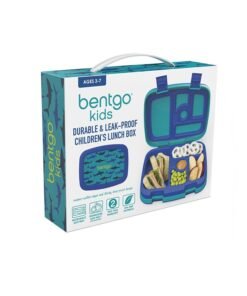Bentgo Kids Prints Leak Proof, 5 - Compartment Bento - Style Kids Lunch Boxideal Portion Sizes For Ages 3 To 7 Bpa - Free, Dishwasher Safe , Food - Safe Materials - Sharks