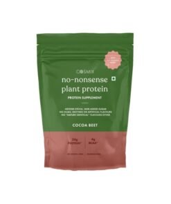 Cosmix No Nonsense Plant Protein | Organic Pea & Brown Rice Isolate | Vegan | 21g Protein/Serving | Easy To Digest | All Essential Amino Acids | No Preservatives | Cocoa Beet - 500g