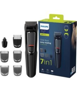 Philips Multigroom 3000 MG3720/33,7-in-1 All-in-One Trimmer for Face & Hair,Maintenance-Free Blades, Nose & Ear Trimmer,60min Cordless Use, Includes Nose & Ear Trimmer, Hair & Beard Combs Black