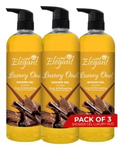 Elegant 3-Pieces Luxury Oud Shower Gel 1 Liter