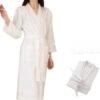 DEROVAN Unisex Bathrobe Towel Robe – Luxurious Turkish White Terry 100% Cotton | Super Soft, Highly Absorbent & Skin-Friendly | Hotel & Spa Style Shawl Collar Bathrobe | Perfect for Everyday Use & Gifting
