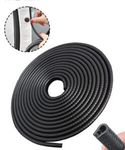 Motim 10M U Shape Car Door Edge Guards Self Adhesive Weatherstrip, Car Door Seal Strip Rubber Seal Protector, Door Edge Bumper Anti-Collision Rubber Clips Fit for Most Car