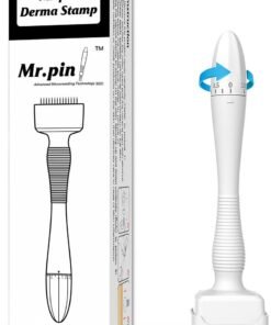 Mr.Pin Original Derma Stamp 140 adjustable pin - Professional microneedling pen for Women & Men - Titanium Micro needling derma stamp