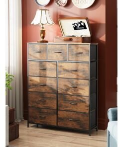 NKX 11-drawer large size Fabric model For inside Home Bed Room Storage Cabinet Brown Color 39.4" inch