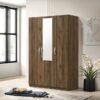 Home Box Kulltorp Plus 3-Door Wardrobe With Mirror 52 x 182 x 120 cm