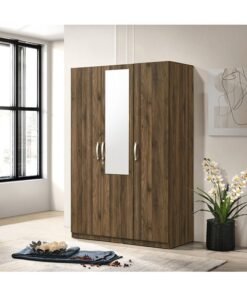 Home Box Kulltorp Plus 3-Door Wardrobe With Mirror 52 x 182 x 120 cm