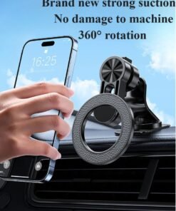 Healife Magnetic car mobile phone holder, suitable for dashboard 360° rotatable car mobile holder, with super strong magnet, compatible with various mobile phones iPhone 15 14 13 12 series, Samsung, Huawei, etc.