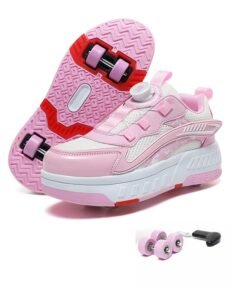 Joshberg Kid Roller Skates Shoes,Sneaker with Four Removable Wheels, Automatic Walking Shoes,Gifts for Children