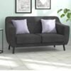 Wooden Twist Modern Style Loveseat 2-Seater Sofa ( Grey )