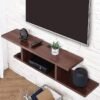 MODERN HOME Floating TV Cabinet Stand Wall Mounted Media Console Shelf - Brown
