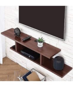 MODERN HOME Floating TV Cabinet Stand Wall Mounted Media Console Shelf - Brown