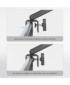 DUNISO Adjustable Ergonomic Office Chair Headrest，Universal Height and Angle Adjustable Memory Foam Headrest，Neck Support Cushion Clip on，Easy Installation，for Office Chairs, Gaming Chairs, Recliners, and Car Seats