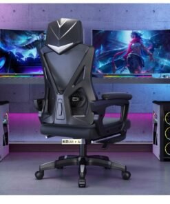 Ergonomic Office Chair, Height and Backrest Adjustable Desk Chair with Lumbar Support and Footrest for Work, Study and Gaming, Swivel Computer Chair for Home Office (Z1-Black)