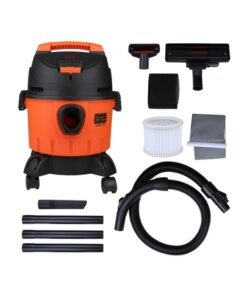 BLACK+DECKER Wet & Dry Vacuum Cleaner, 5m Cord, 2m Swivel Hose, Washable HEPA Filter, Overheat Protection, Blower Function, Easy Assembly, 10 L 1200 W WDBD10-B5 Orange/Black