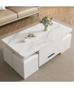 Multifunctional Adjustable Height Modern Dining Table Set Coffee Table Set