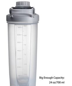 KASTWAVE Fitness Shaker Bottle, Fitness Sports Classic Protein Shaker Bottle, BPA Free, Professional Fitness cup Fashionable Portable Sport Plastic Water Shaker Bottle for Exercise - Image 3