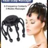 REOCLE Electric Scalp Massager Head Massager with 8 Vibrating Contacts & 3 Modes 360 Degree Head Massager Cordless Portable Head Scratcher for Stress Relax