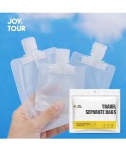 JOY TOUR Joytour Travel Portable Dispenser Bags, Business Trip Hotel Lotion Shampoo Shower Gel Disposable Dispenser Bottles, 5-pack 30ml