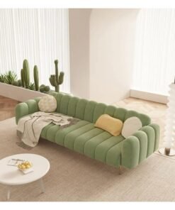 Modern Channel Tufted Velvet Sofa