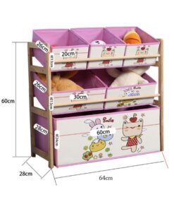 Beauenty Kids Deluxe Multi Box Toy Organizer with Storage Box, Toy Box and Storage, Boys Toy Box Storage (Kitten)
