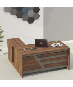 Mahmayi Noce 1825 160cm Modern Executive Desk Dark Walnut