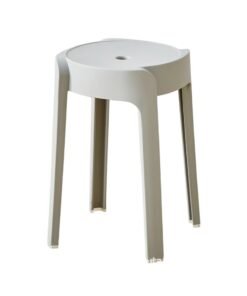 Huitich Thickened Plastic Stool for Dining Table & Home Use Stackable, Portable Round Stool (Grey, 30cm)