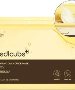 Medicube Deep Vita C Daily Quick Mask 30 Sheets, Brightening & Hydrating Vegan Sheet Masks with Vitamin C & Niacinamide, Daily Facial Masks for Radiant Glowing Skin, Easy Dispenser for All Skin Types