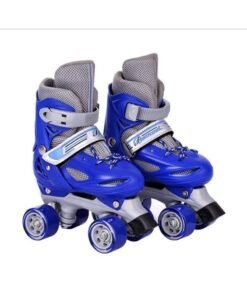 LIMOS Roller Skates Shoes Double Rows 4 Wheels with Adjustable Size AREA for Boys And Girls (Blue XS(27-30))