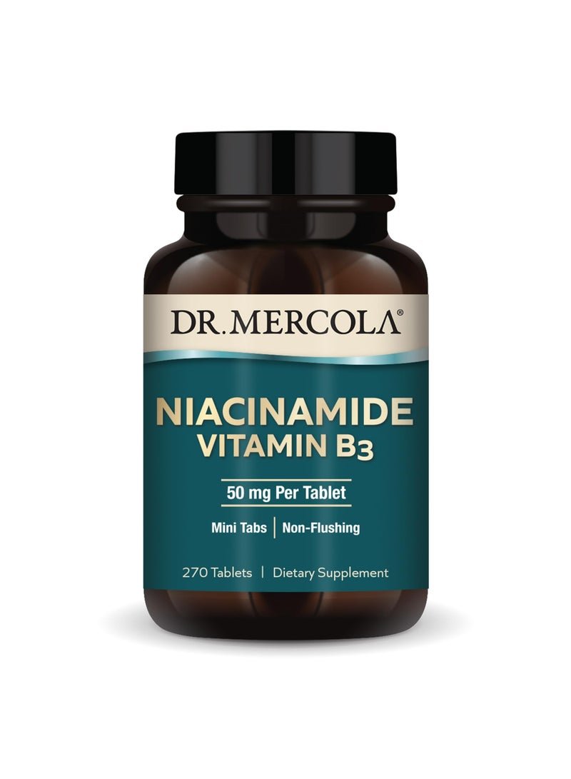 Dr. Mercola Niacinamide vitamin b3 50 mg per tablet mini tabs | non-flushing, 270 tablets | dietary supplement