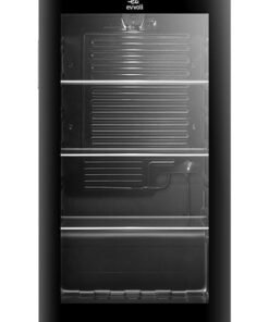 evvoli 99 Liters- Gross Volume Beverage Cooler having  See-through Glass Door, Adjustable Leg, Frost Type- Defrost 99 L 212 kW EVBCM-99B Black