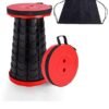 ELTRAZONE Folding Stools for Adults Portable, Lightweight Portable Stool，Retractable Telescopic Seat for Children,Upgraded Small and Lightweight Expandable Stool for Outdoor Fishing Barbecue Travel (Red)