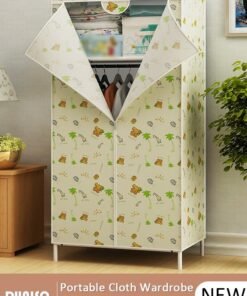 DUNISO Portable Wardrobe Clothes Storage Organizer, Non-Woven Fabric Wardrobe for Clothing,Simple Cloth Wardrobe Cabinet Large Capacity Foldable Clothes Wardrobe Closet