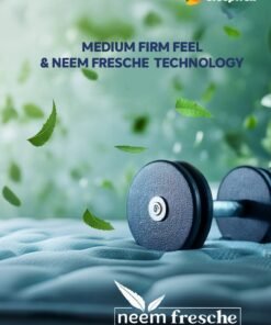 Sleepwell Utsav 2.0 | Resitec Foam | Queen Bed Size | Medium Firm | Neem Fresche Technology | Anti Sag Mattress (200L x 160W x 15H cm)