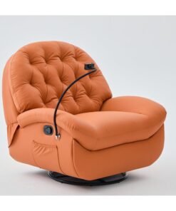 Alternative view of MAISON GALLERY Standard Recliner,rocker chair, Single Recliner Sofa ,360° Rotation ,30° Recline Swing ,Premium Leather , Lazy Sofa Chair , Sofa Couch Bed,Modern Accent Chair Reading Chair Sofa Chairs (orange color)