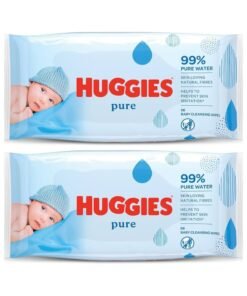 HUGGIES Two Pcs Pure Baby Wipes, 1 Pack 56 wipes