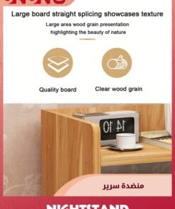 UNUNS Beside Table Nightstand,Sturdy Wood Nightstand With Storage Drawer And Shelf,Modern End Table Bedside Table For Bedroom,Dorm,Small Spaces - Image 4
