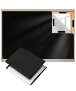 ONETO Portable Blackout Curtains With Self Adhesive Tape Travel Cuttable Sunscreen Shade Drapes For Bedroom Living Room Bathroom And Attic Blackout Curtains Width 145 cm Length 200 cm
