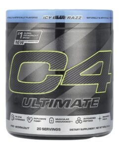 C4 Ultimate Pre Workout Powder ICY Blue Razz 20 Servings 400G (14.1OZ)