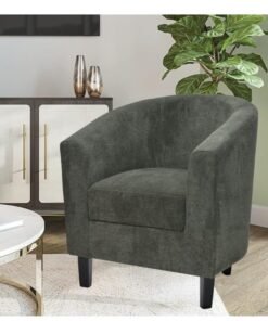 SULSHA Modern Single Seat Sofa With Comfortable Seat and Dark Grey
