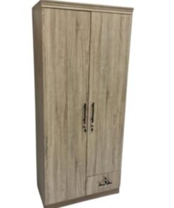 ALWASIT HOME 2 Door Wooden Wardrobe Cabinet Cupboard Engineered Wood Perfect Modern Stylish Heavy Duty
