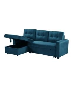 MAF furniture MAF L-Shaped Diwan Sofa Bed, Convertible, Storage Space, Stain Resistant Fabric, Living Room Furniture, MAF-S-2167 Blue