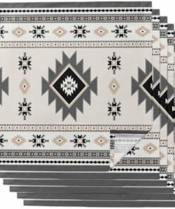 SODIKA Boho Southwest Cloth Napkins Washable Set of 6 20 x 20 Inch Reusable Aztec Tribal Ethnic Geometric Aesthetic Dinner Table Napkins Cloth Bulk for Weddings Kitchen Restaurants Hotel Events Parties