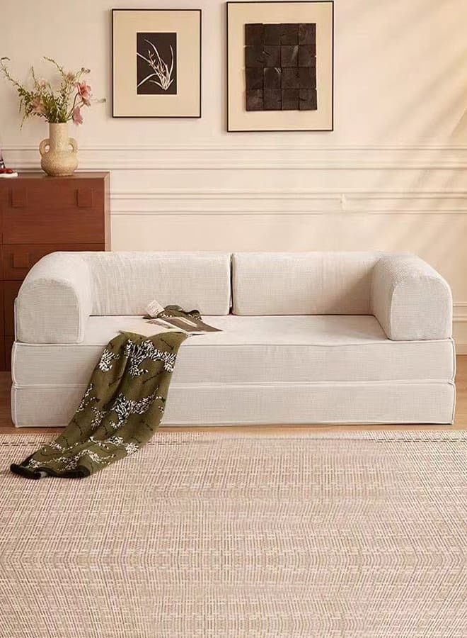 fashionhome 2 in 1 Multipurpose Use Sofa Cum Bed Comfortable Ergonomic Design Sleeper Sofa Folding Couch Mattress Convertible Living Room Furniture 220x170 cm - Image 3
