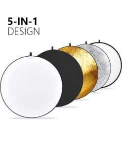 X-level 42 Inch/80 Centimeter Light Reflector Diffuser 5 in 1 Collapsible Multi Disc with Bag - Translucent, Silver, Gold, White, and Black for Studio Photography Lighting Outdoor
