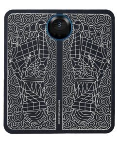 EMS Foot Massager Machine Electric Deep Kneading Circulation Foot Booster for Feet and Legs Folding Portable Leg Muscle Stimulator, Promotes Blood Circulation, Relief Pain, Home Office Use