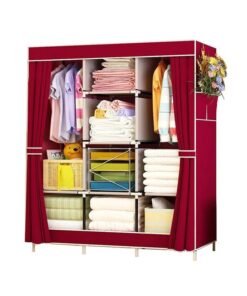 BLOOMING TIME Portable Wardrobe Organizer Maroon