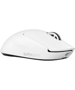 Logitech G PRO X Superlight 2 Wireless Gaming Mouse, Ultra-Light 60g, HERO 2 Sensor (100–44,000 DPI), 8KHz Polling, LIGHTSPEED Wireless, LIGHTFORCE Hybrid Switches, 95h Battery, PTFE Feet, USB-C, 5 Programmable Buttons, PC/Mac | White
