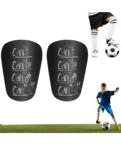 Chabeia Shin Guards for Football, Lightweight Shin Pads for Football Kids Anti-Impact Football Shin Guards for Boys, Mini Football Kit Accessories, Black 1 Pair
